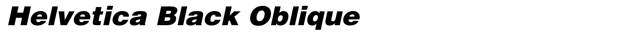 Helvetica Black Oblique image